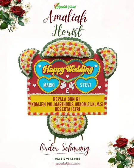 Papan Bunga Pernikahan Gaya Baru Vi